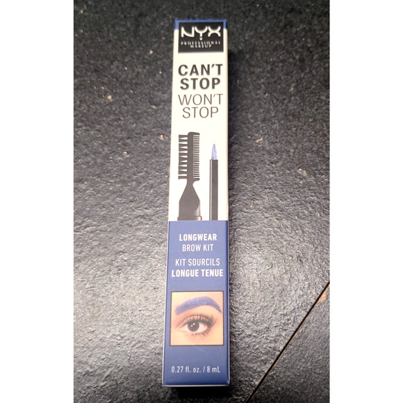 NYX Professional Makeup Longwear Brow Kit Blue Can't Stop Won't Stop 0.27 fl oz - Picture 1 of 5